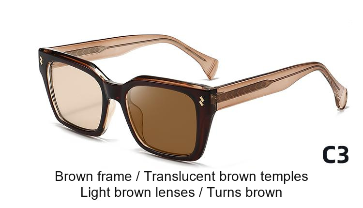 2396 — C3: Brown frame / Translucent brown temples / Light brown lenses / darkens to Brown