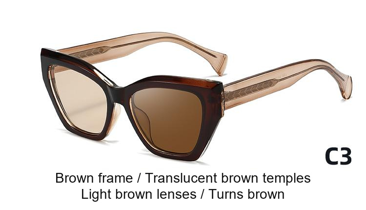 2397 — C3: Brown frame / Translucent brown temples / Light brown lenses / darkens to Brown